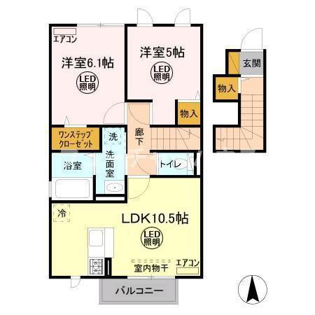 ティアラ　Ｅの間取り
