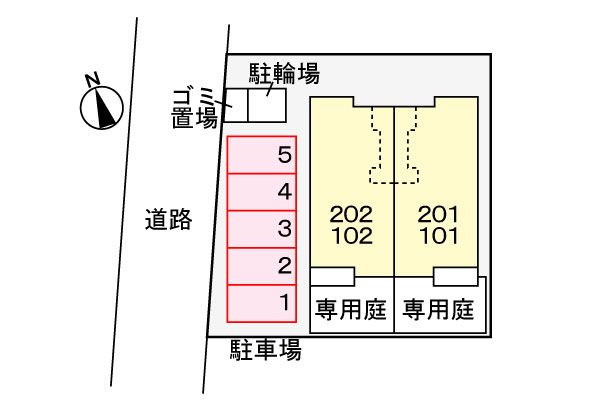 ルピナス　　刈谷市の賃貸ならクラスホーム刈谷店の駐車場