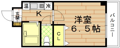 二条CUBE（二条キューブ）の間取り