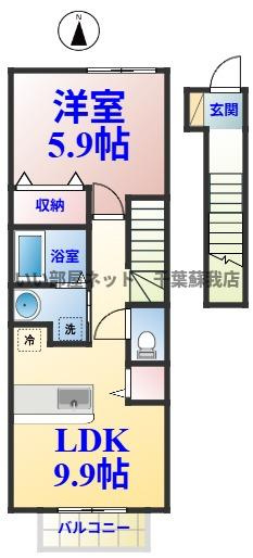 ソレアードＡの間取り|ひと味違う？不動産屋のイメージを変えたい！『いい部屋ネット千葉蘇我店』へ是非お越しください♪