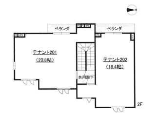 草津市大路２丁目の店舗一部の区画図