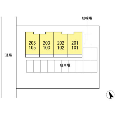 【区画図】 | リーブル | 【リーブル】駐車場配置図