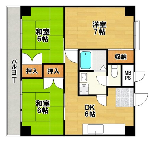 【間取り】 | シャトー黒田