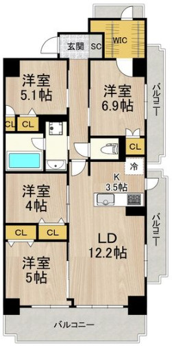 【間取り】 | インプルーブ天満大手通