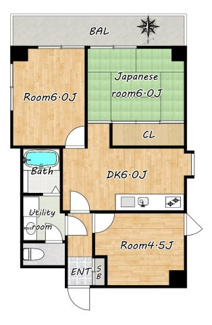 【間取り】 | ライオンズマンション大手前第2