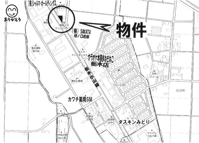 栃木市樋ノ口町の地図