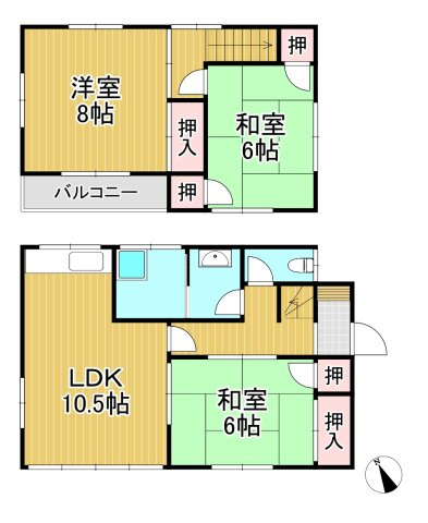 国分町借家の間取り