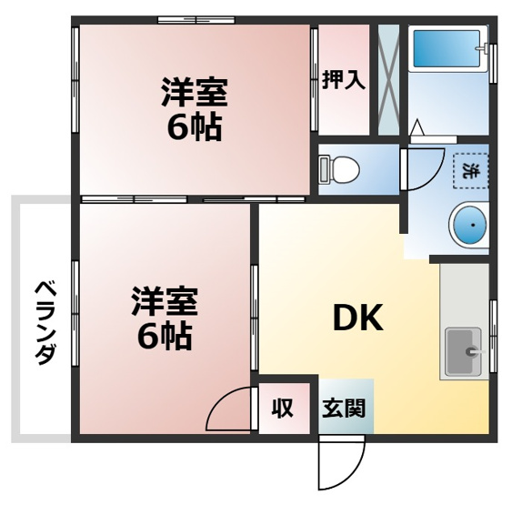 【間取り】 | コーポ湊