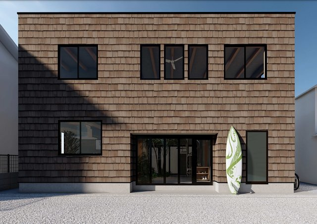 【完成予想図】 | SEAsaidelifeを楽しむ家 | 外観イメージパースです。建物のご相談承ります。