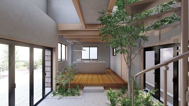 【完成予想図】 | SEAsaidelifeを楽しむ家 | 内観イメージパースです。建物のご相談承ります。