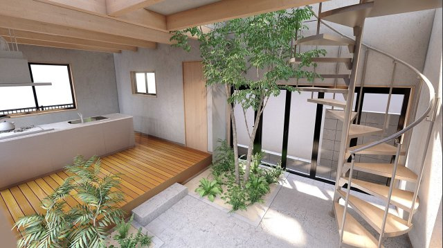 【完成予想図】 | SEAsaidelifeを楽しむ家 | 内観イメージパースです。建物のご相談承ります。