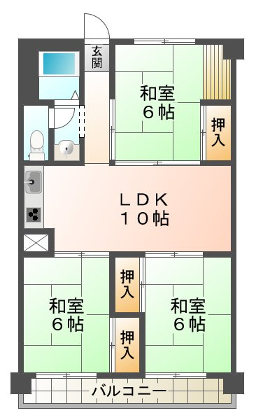 上高丸北住宅の間取り