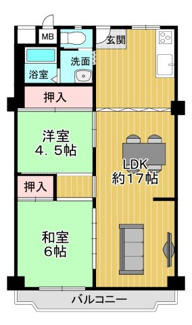 【間取り】 | メガロコープ茨木Ⅱ