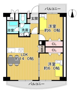 【間取り】 | 南茨木ハイタウン美沢A棟