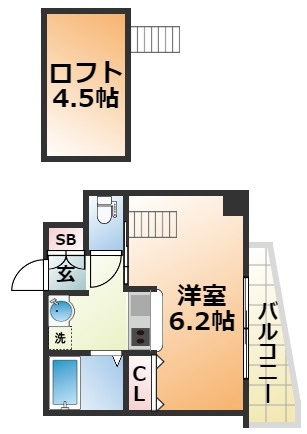 エステムコート神戸県庁前Ⅲフィエルテの間取り