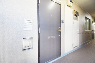 【その他共用部分】 | ダブルロック式の玄関ドアが皆様をお出迎え。お部屋のセキュリティの観点からも、うれしい設備ですね。玄関の色もシックで良い感じです。～即日のご見学可能～　お問合せはお気軽にどうぞ。
