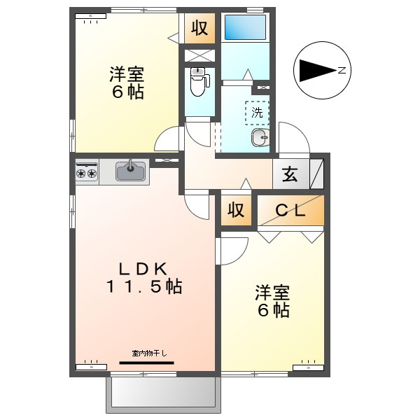 プレイス吉備路の間取り