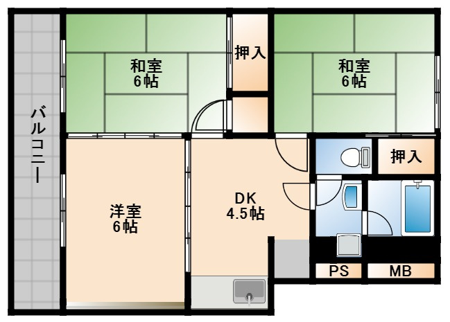 コーポパインの間取り