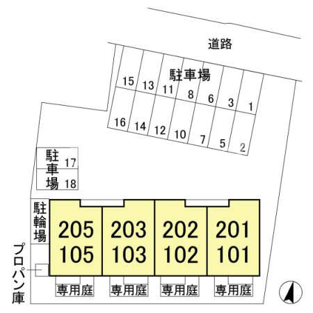 カーサ・コンフォルトの駐車場