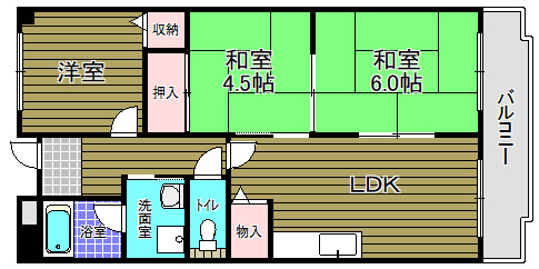 バルカン富田林の間取り