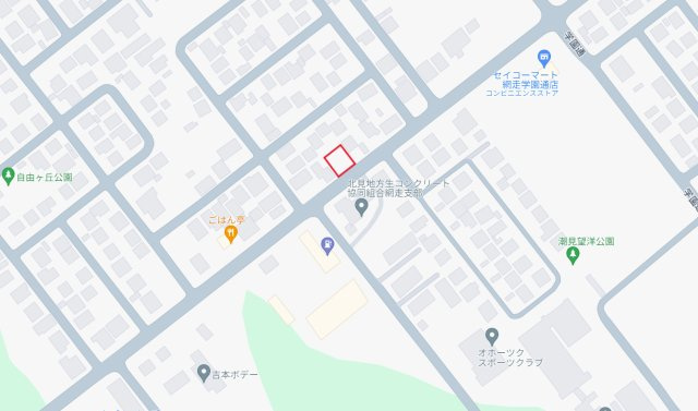 網走市潮見５丁目土地の地図