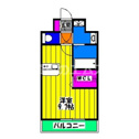 【間取り】 | ＬＩＢＴＨ博多駅南Ⅳの間取り