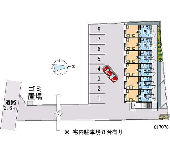 レオパレスフジミハイツＣの区画図