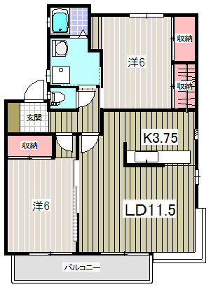メゾンブライトＥの間取り|各部屋に照明器具３基を追加予定です！