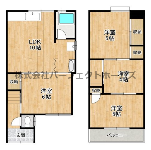 野村中町戸建　賃貸の間取り