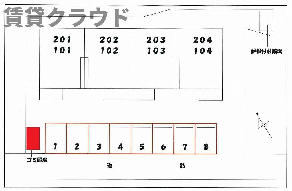 ボナール．Ｋの駐車場|駐車場に車を止められます