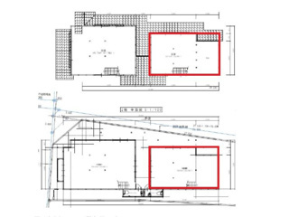 近江八幡市新町２丁目の店舗一部の区画図