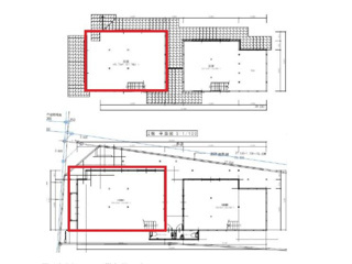 近江八幡市新町２丁目の店舗一部の区画図