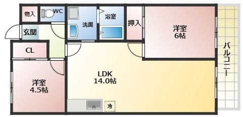 【間取り】 | ロイヤルハイツ一津屋