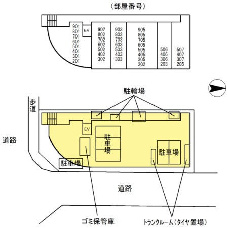 【区画図】コンフォートレジデンス仙台東口