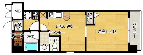 【間取り】 | エステムコート心斎橋EASTⅡラヴァンツァ