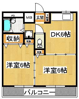 クレメゾン西船の間取り