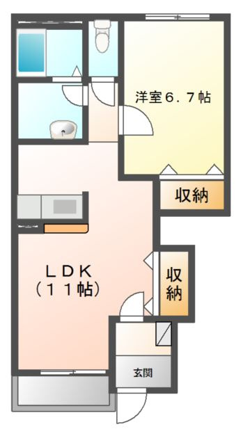 コンフォース鳩山の間取り