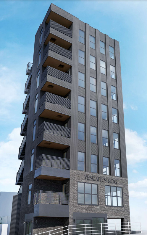 草津市野路１丁目の店舗事務所の外観パース|こちら、外観パースです