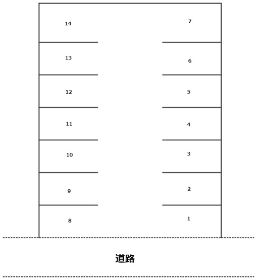【間取り】 | 島田氏契約駐車場６
