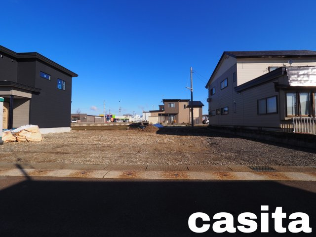 【外観】 | 【建築条件あり】大仙市福田町 住宅用地80.62坪 南道路、消雪設備あり、上下水道あり