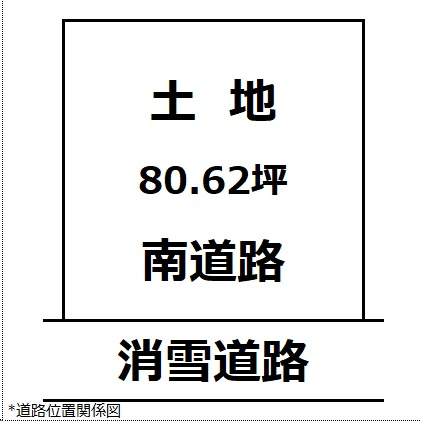 【土地図】 | 【建築条件あり】大仙市福田町 住宅用地80.62坪 南道路、消雪設備あり、上下水道あり