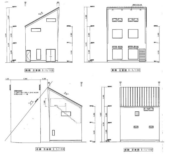 草津市若竹町の店舗事務所の外観パース