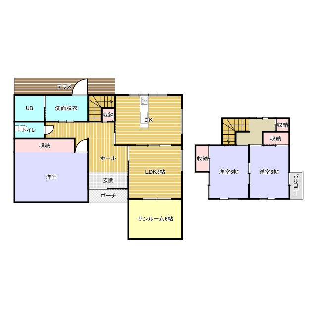 西伯郡南部町戸建の間取り