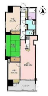 【間取り】 | アズックヒル尼崎 | 新婚様からファミリー様まで幅広くおすすめの３LDKの間取りです♪