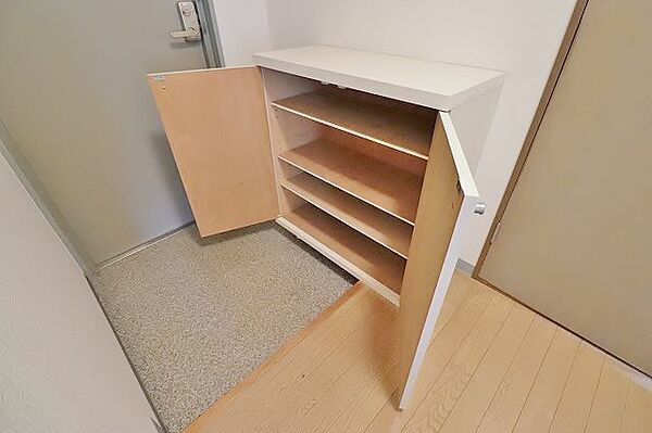 アートヒルズマンションの玄関|小物を収納するのに便利です