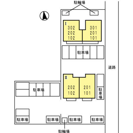 パークサイド東出 Ⅱの区画図