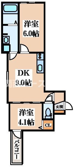 【間取り】 | ルミエール若江岩田