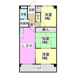 マンションサンパレス　　　刈谷市の賃貸ならクラスホーム刈谷店の間取り