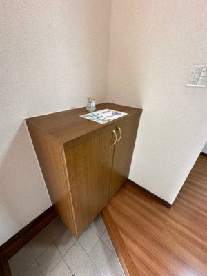 【玄関】 | ニューSⅡ | シューズボックスがあるので靴が散らからずいつでも玄関すっきり♪上に写真やかわいい小物を置けるので、玄関を華やかに飾れますね♪