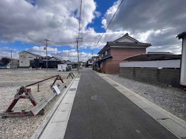 飾磨区中島新築住宅の前面道路含む現地写真
